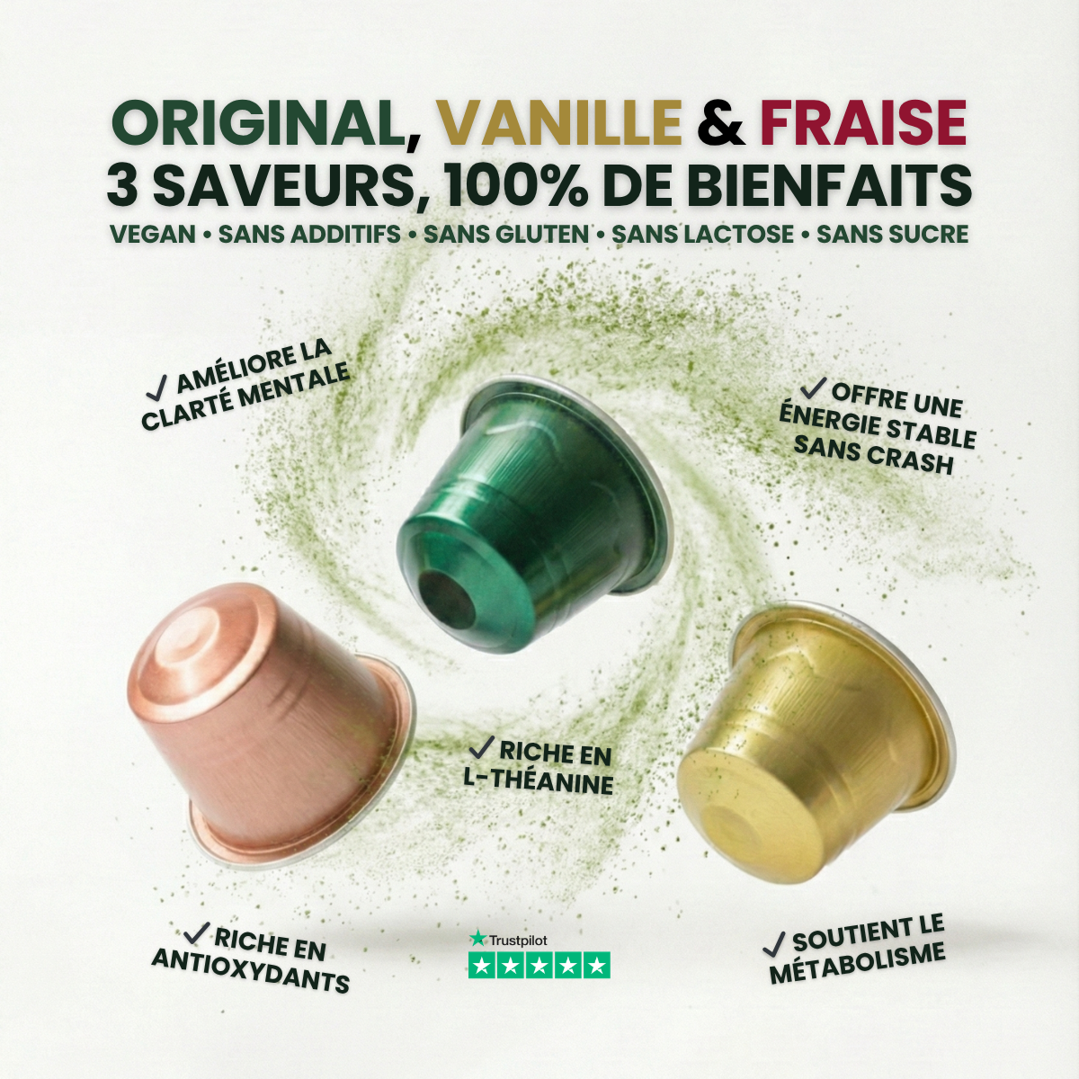 Boîte de 10 Capsules Matcha Compatibles Nespresso®