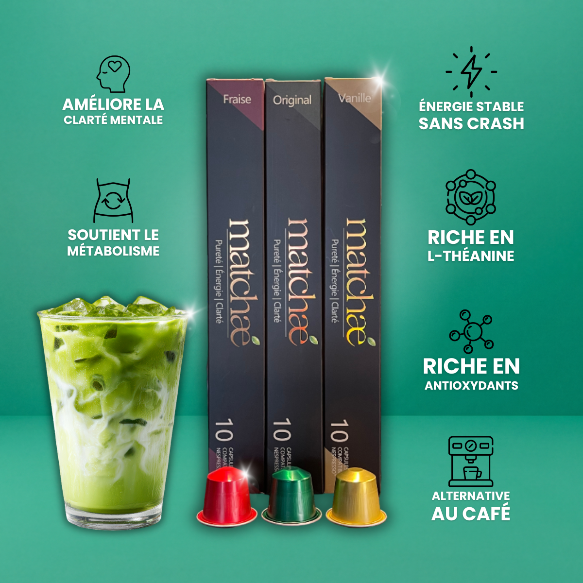 Boîte de 10 Capsules de Matcha - Compatibles Nespresso®